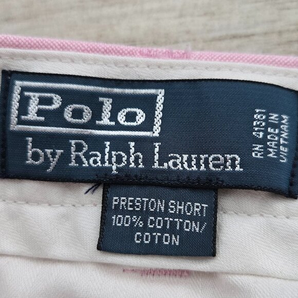 Polo by Ralph Lauren Preston Shorts Men's Pink Oxford Knit Preppy Boating 40 - Picture 5 of 6